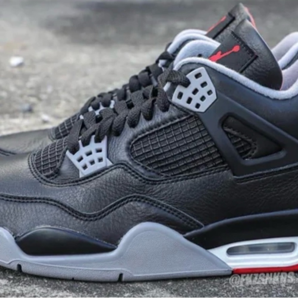 Jordan Black and Gray Leather Sneakers